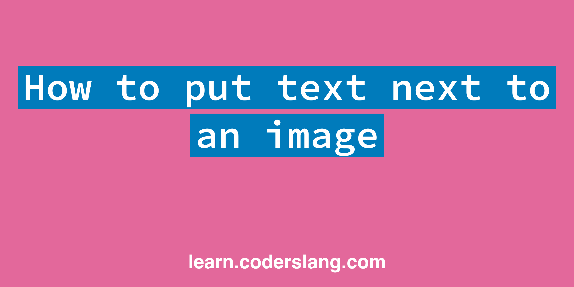 How to put text next to an image in HTML